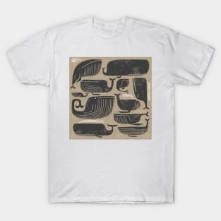 Sepia Whales T-Shirt